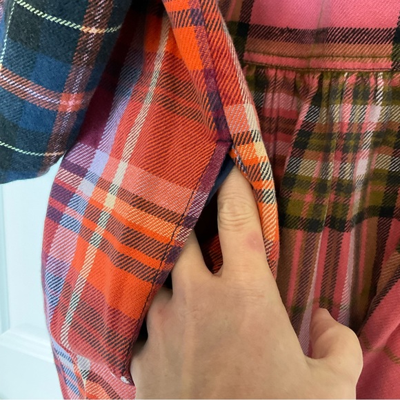 Free People We the Free Moon Bay mixed plaid top - Picture 6 of 13